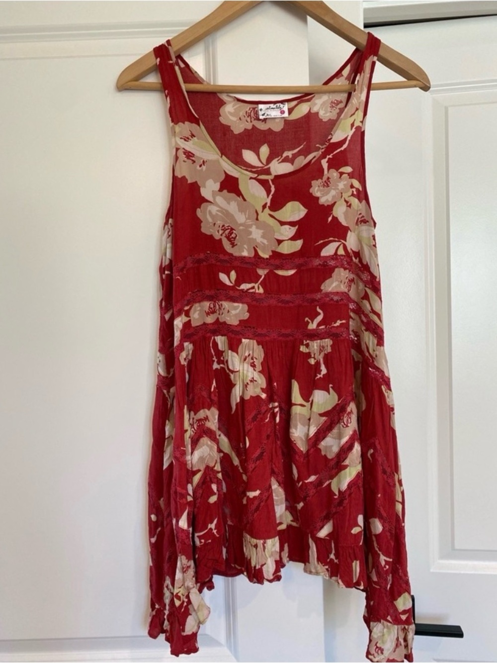 Free People Intimately voile and lace trapeze slip dress Sz M - Picture 3 of 7